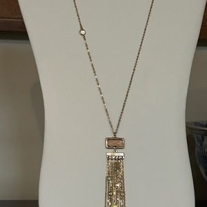 LOFT gold tone tassel necklace
